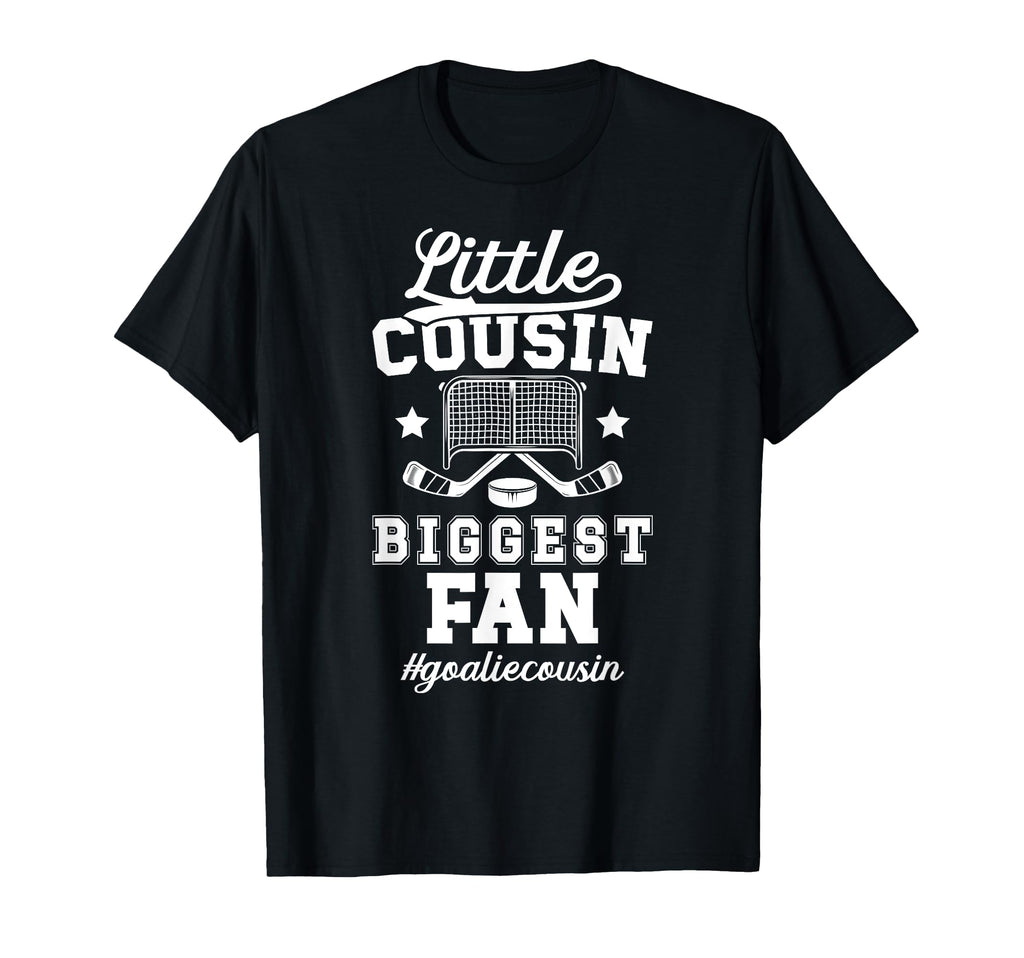 Little Cousin Hockey Goalie Cousin T-Shirt - Trendy Graphic for Adults