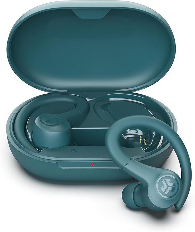 JLab Go Sport+ Wireless Workout Earbuds Featuring C3 Clear Calling, Secure Earhook Sport Design, 35+ Hour Bluetooth Playtime, and 3 EQ Sound Settings (Teal)