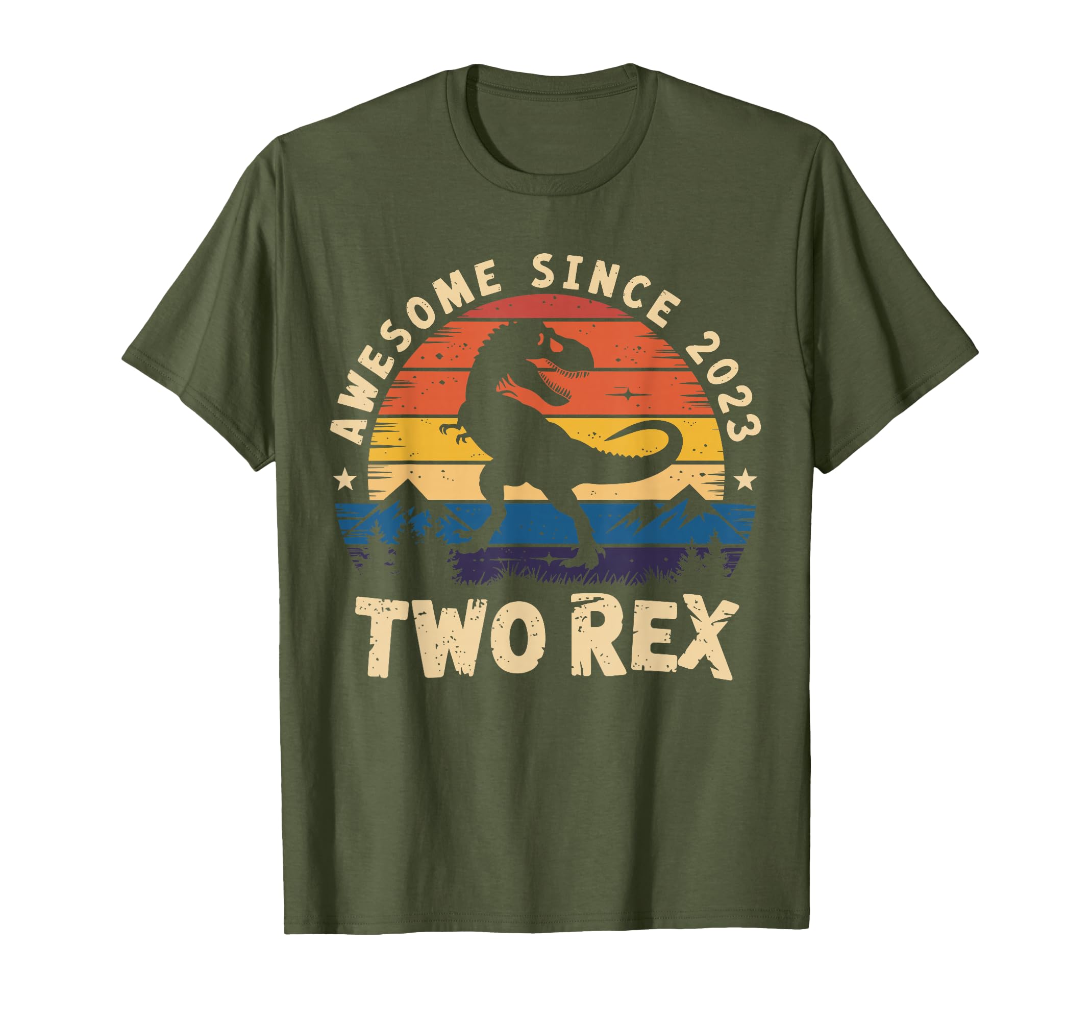 Two Rex 2Nd Birthday Bday Second T-Shirt - Fun Novelty Design for Adults