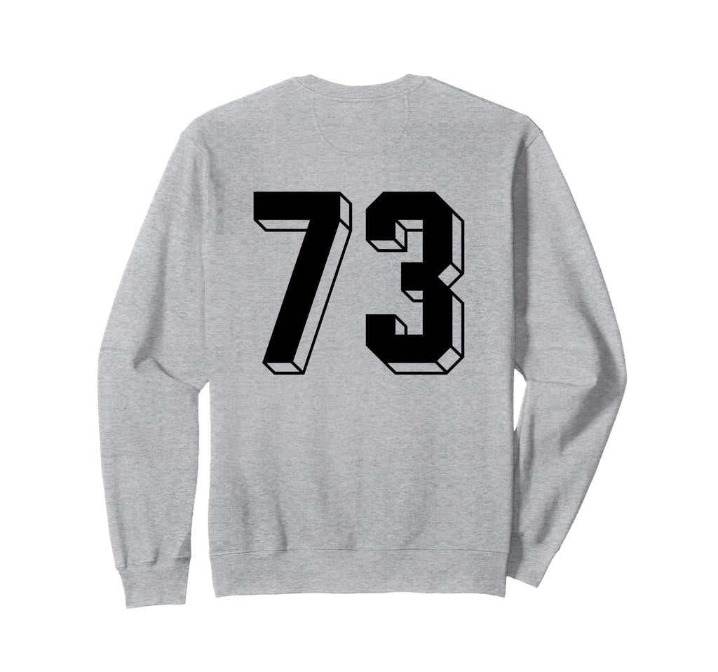 Number 73 Backside 80S 90S Team Sweatshirt - Streetwear Style for Adults