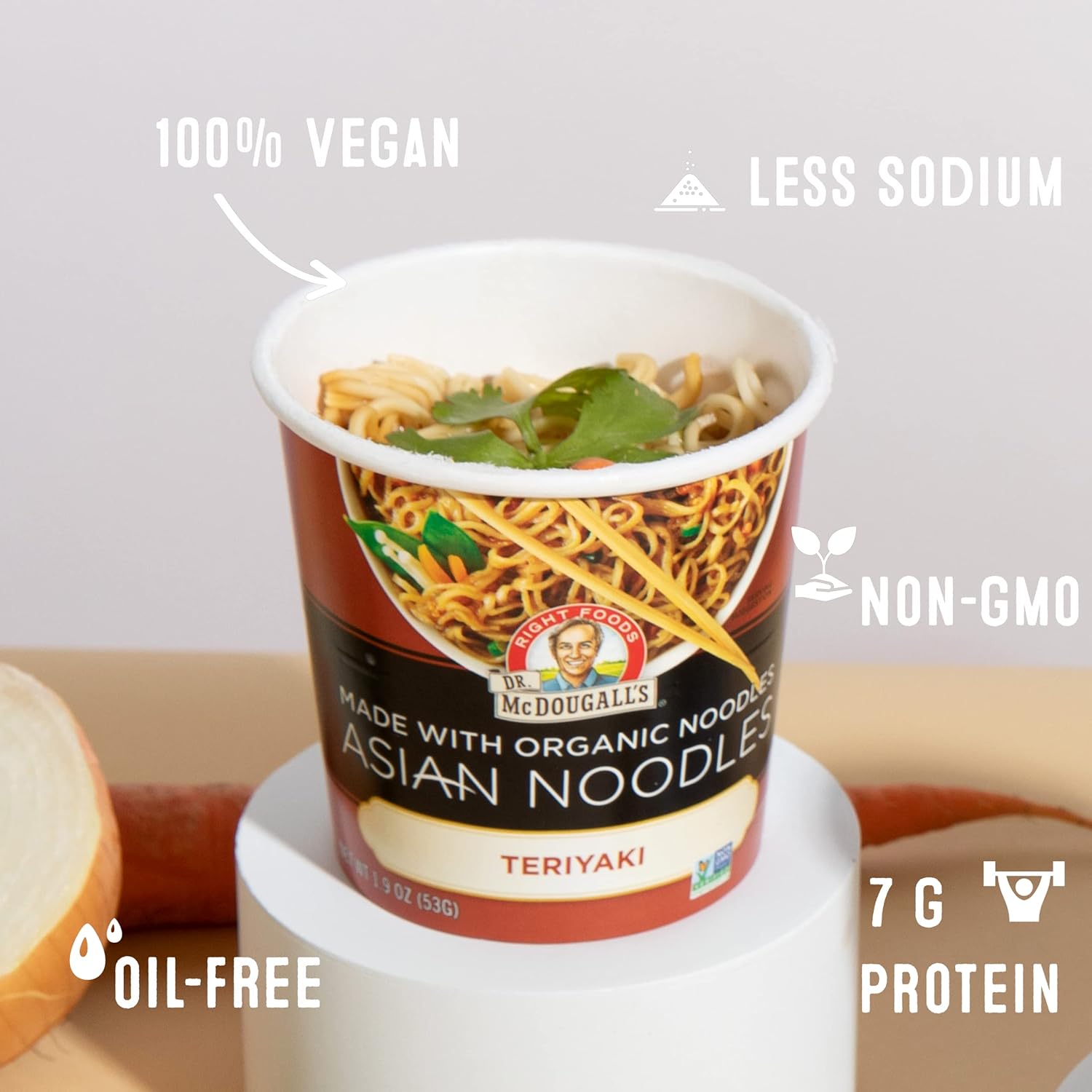 Dr. McDougall's Teriyaki Asian Noodle Soup, Pack of 6, 1.9 Oz Each