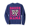 Soccer Mama Coquette Bow Soccer Mom Sweatshirt - Aesthetic Graphic Unisex