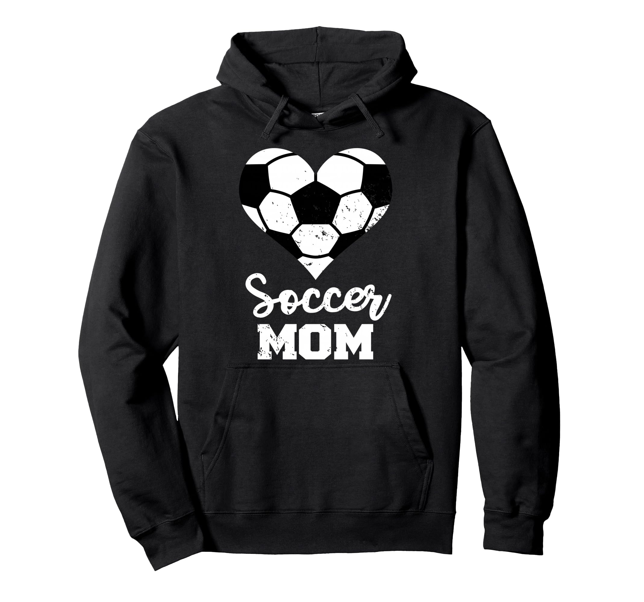 Soccer Mom Heart Funny Soccer Player Mom Hoodie - Streetwear Style Unisex