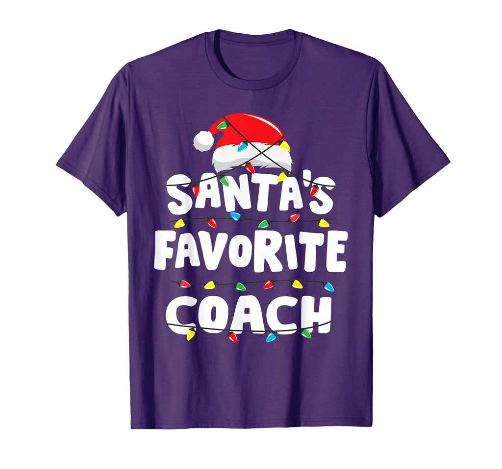 Coach Santas Favorite Funny Gift T-Shirt - Fun Novelty Design Unisex