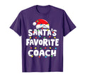 Coach Santas Favorite Funny Gift T-Shirt - Fun Novelty Design Unisex