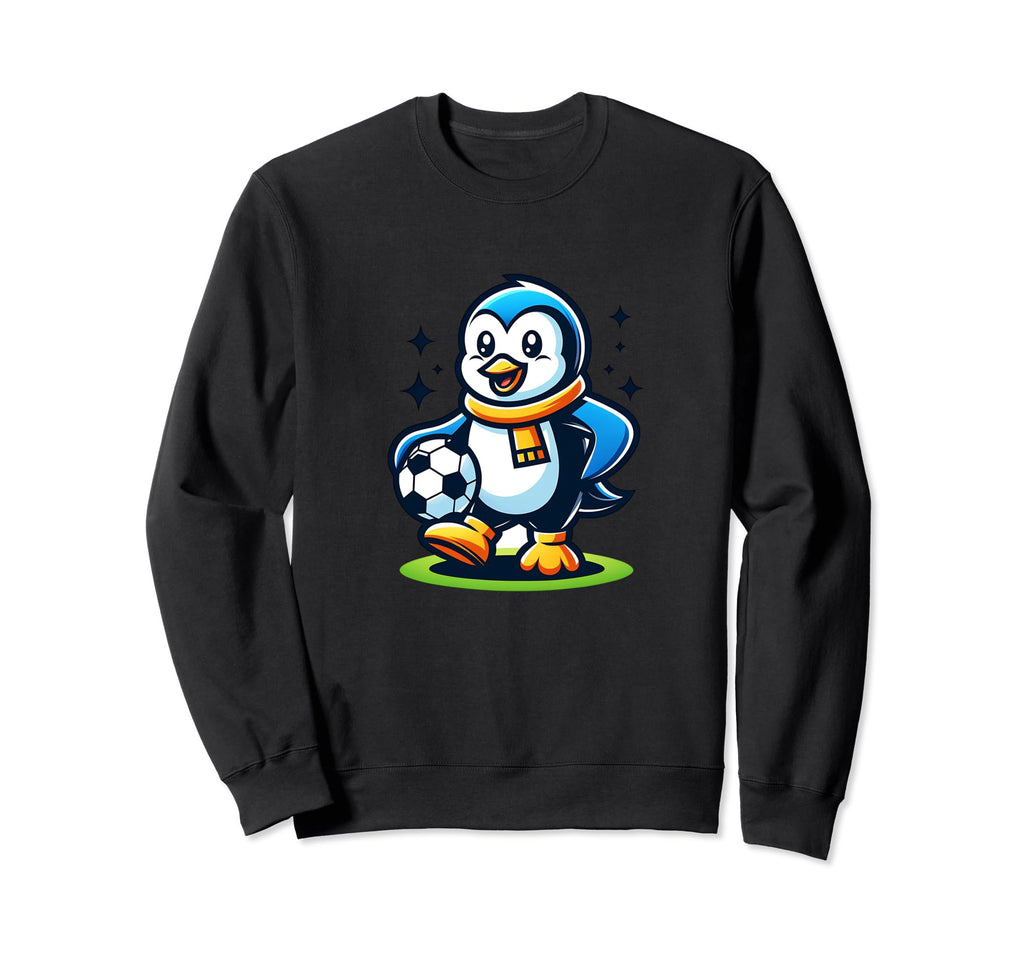 Funny Penguin Soccer Champion Sweatshirt - Aesthetic Graphic Men Women