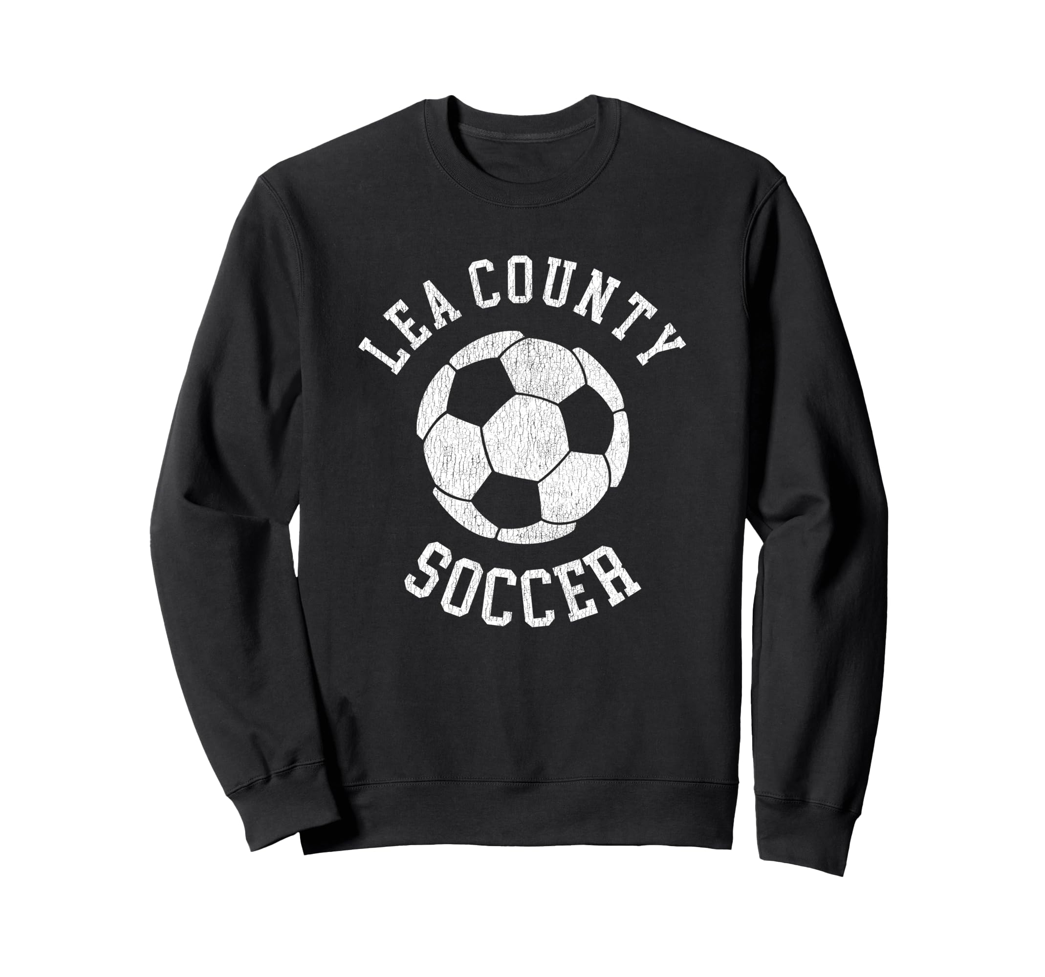 Lea County Soccer Distressed Sweatshirt - Casual Everyday Wear Men Women