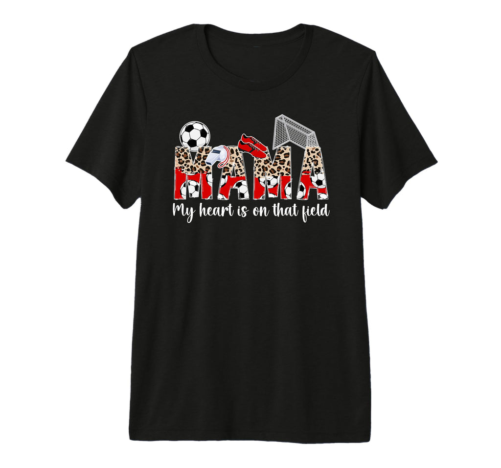 My Heart Is That Field Soccer Mom T-Shirt - Trendy Graphic for Adults