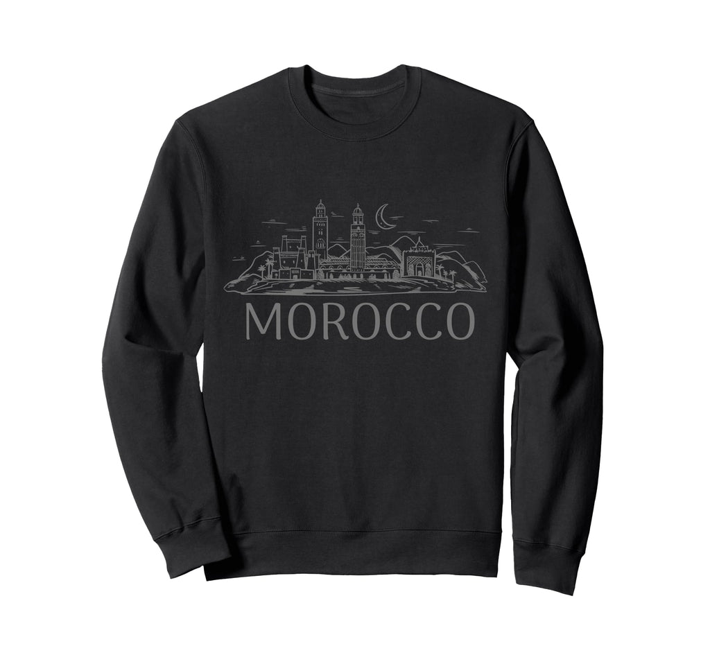Morocco Skyline Marrakesh Sweatshirt - Streetwear Style for Adults