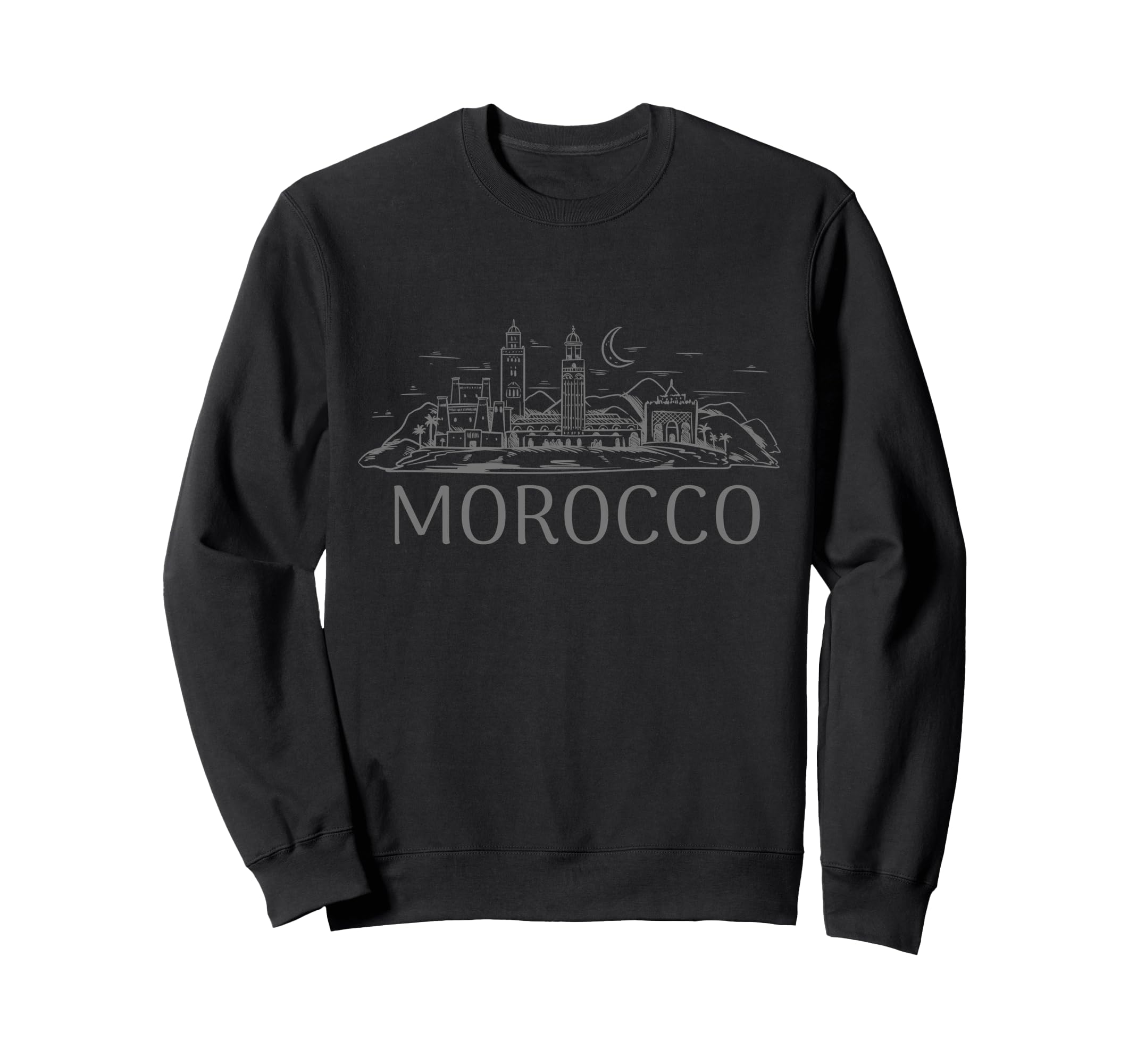 Morocco Skyline Marrakesh Sweatshirt - Streetwear Style for Adults