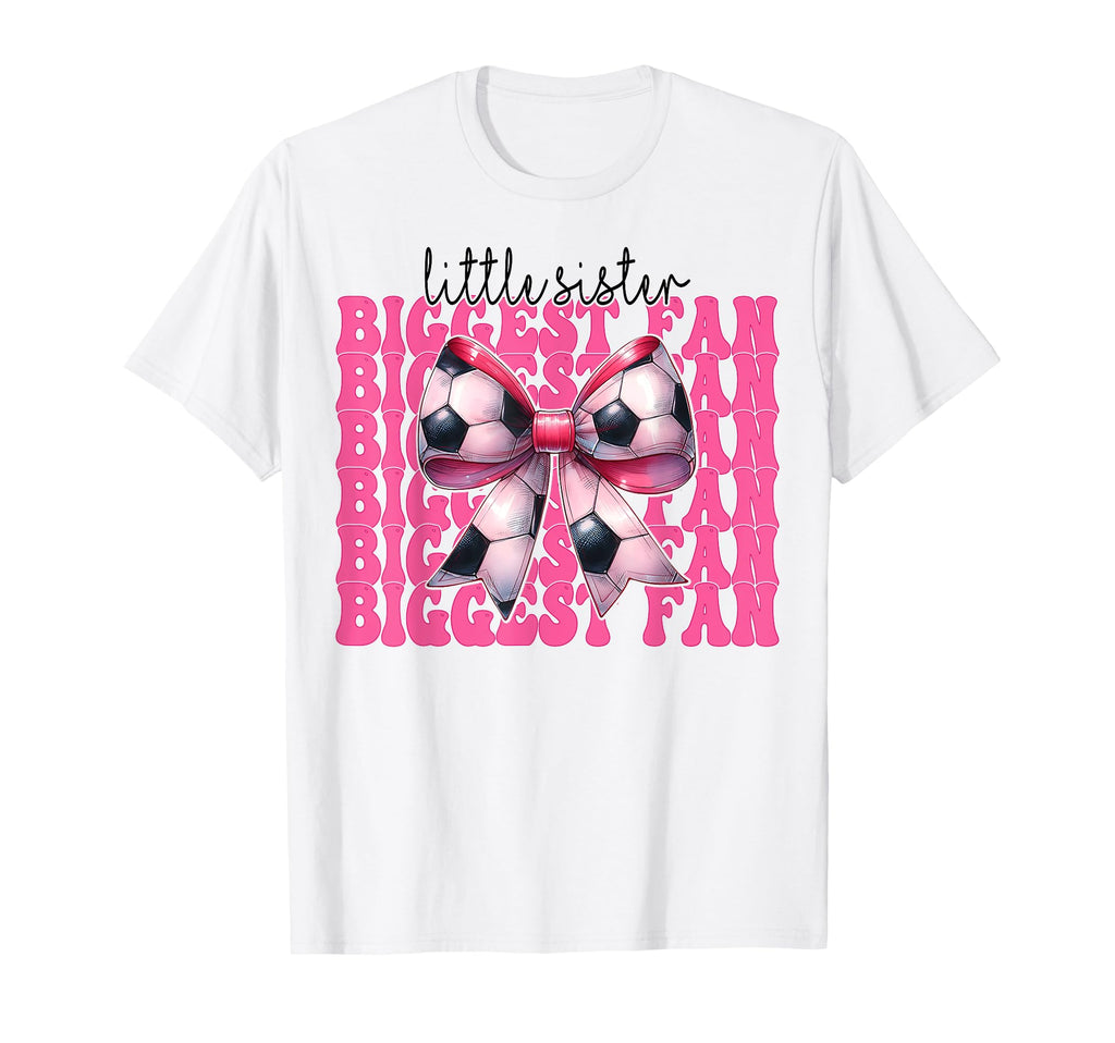 Soccer Sister Soccer Coquette Little T-Shirt - Novelty Apparel Unisex