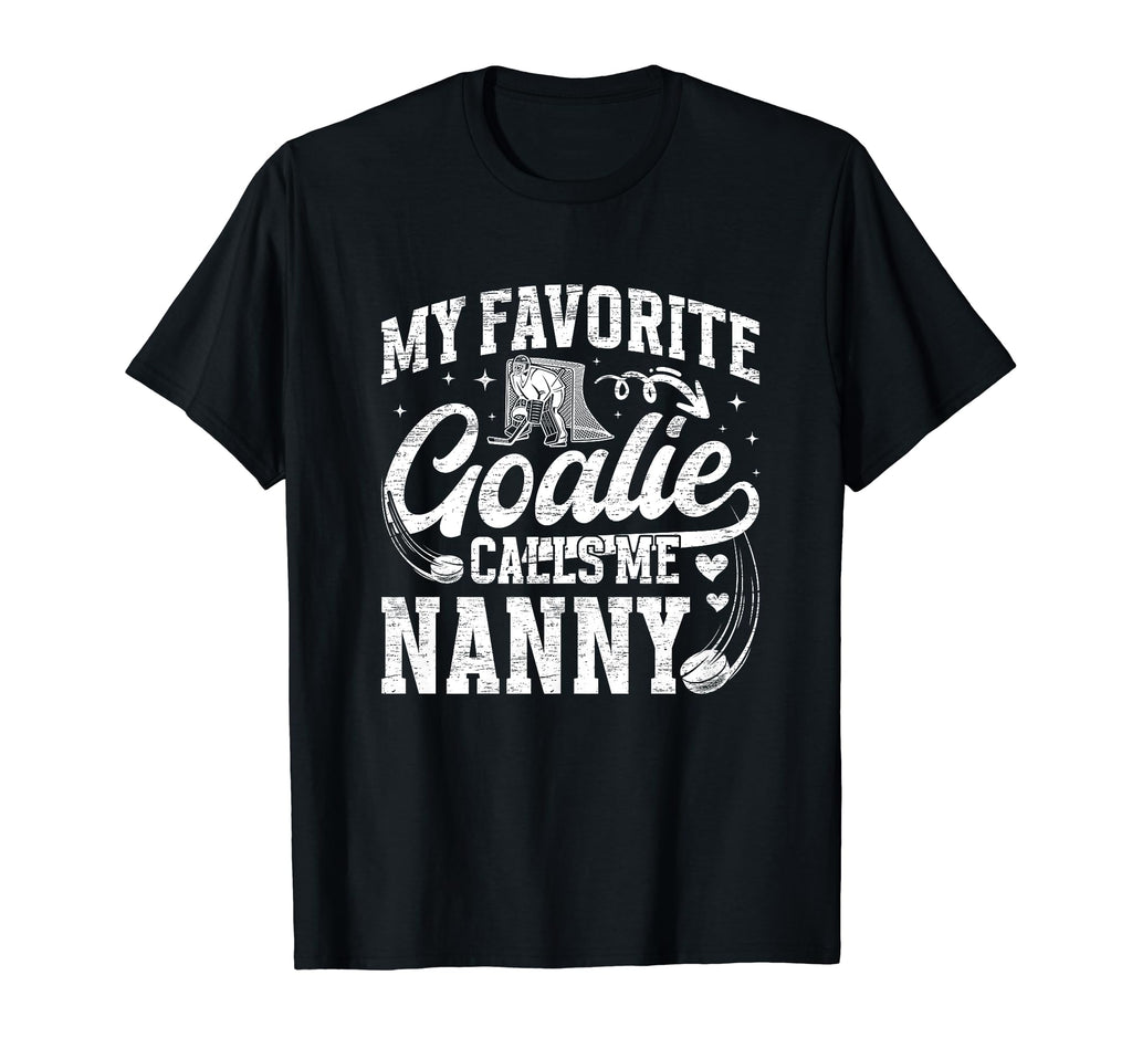 Favorite Ice Hockey Goalie Nanny Ice T-Shirt - Custom Art Print for Adults