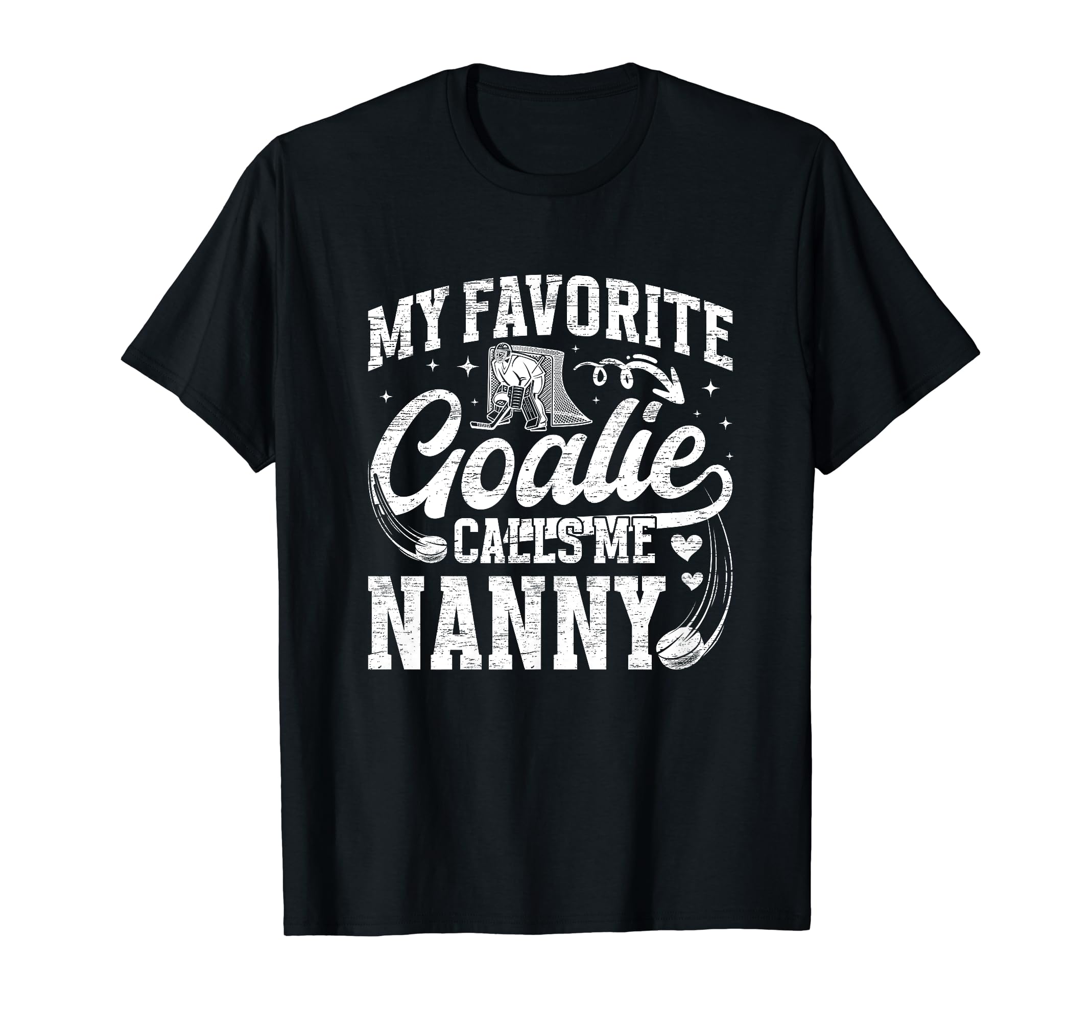 Favorite Ice Hockey Goalie Nanny Ice T-Shirt - Custom Art Print for Adults