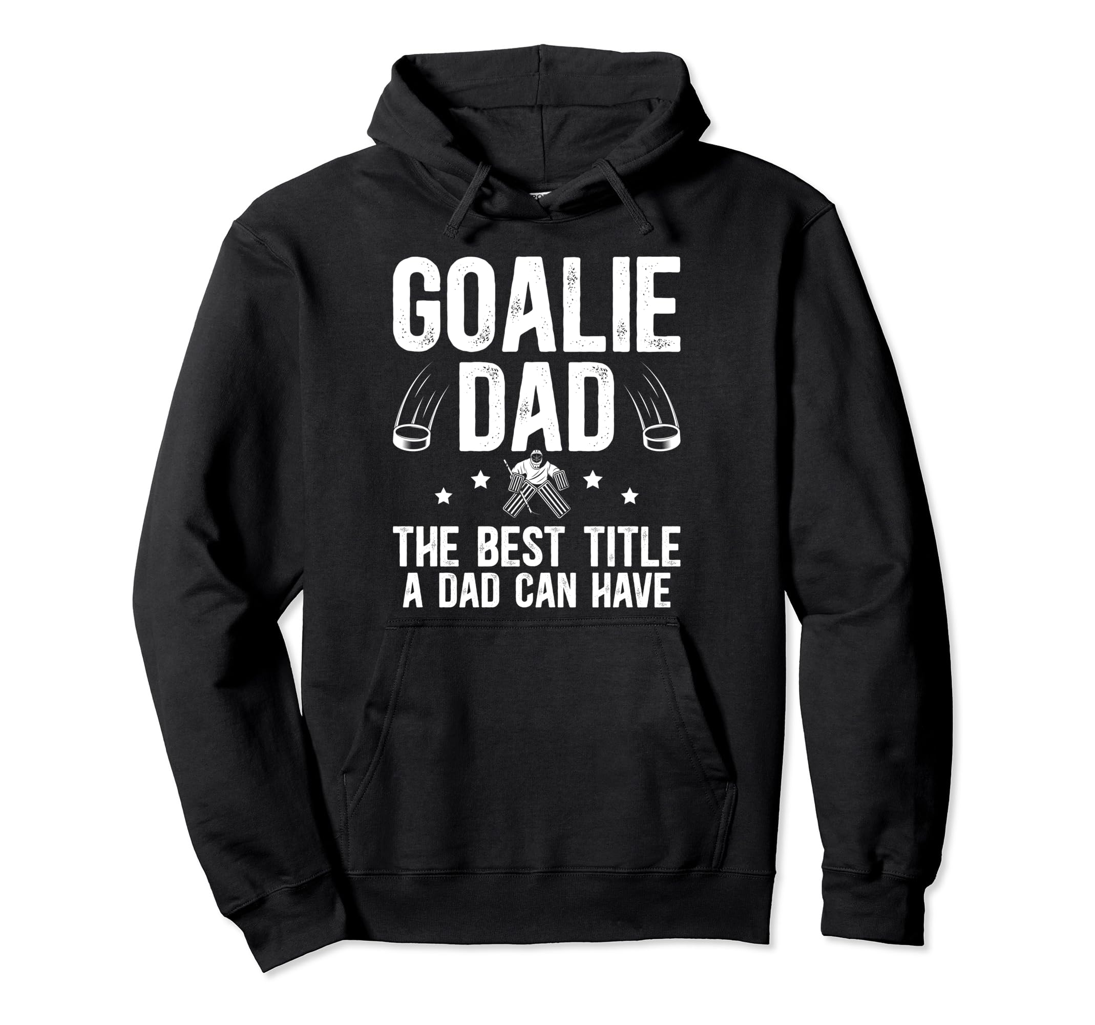 Ice Hockey Goalie Dad Best Title Ice Hoodie - Custom Art Print for Adults