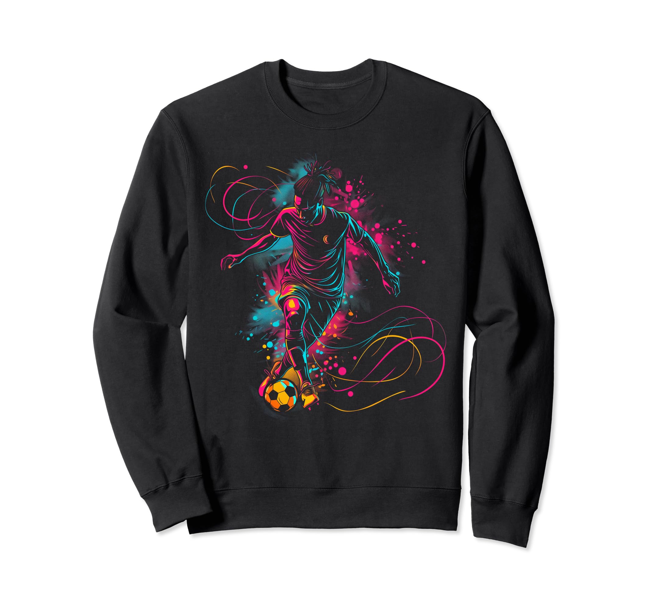 Soccer Player Sports Sweatshirt - Trendy Graphic Unisex