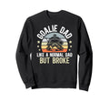 Hockey Goalie Dad Definition Dad Sweatshirt - Minimalist Print Unisex