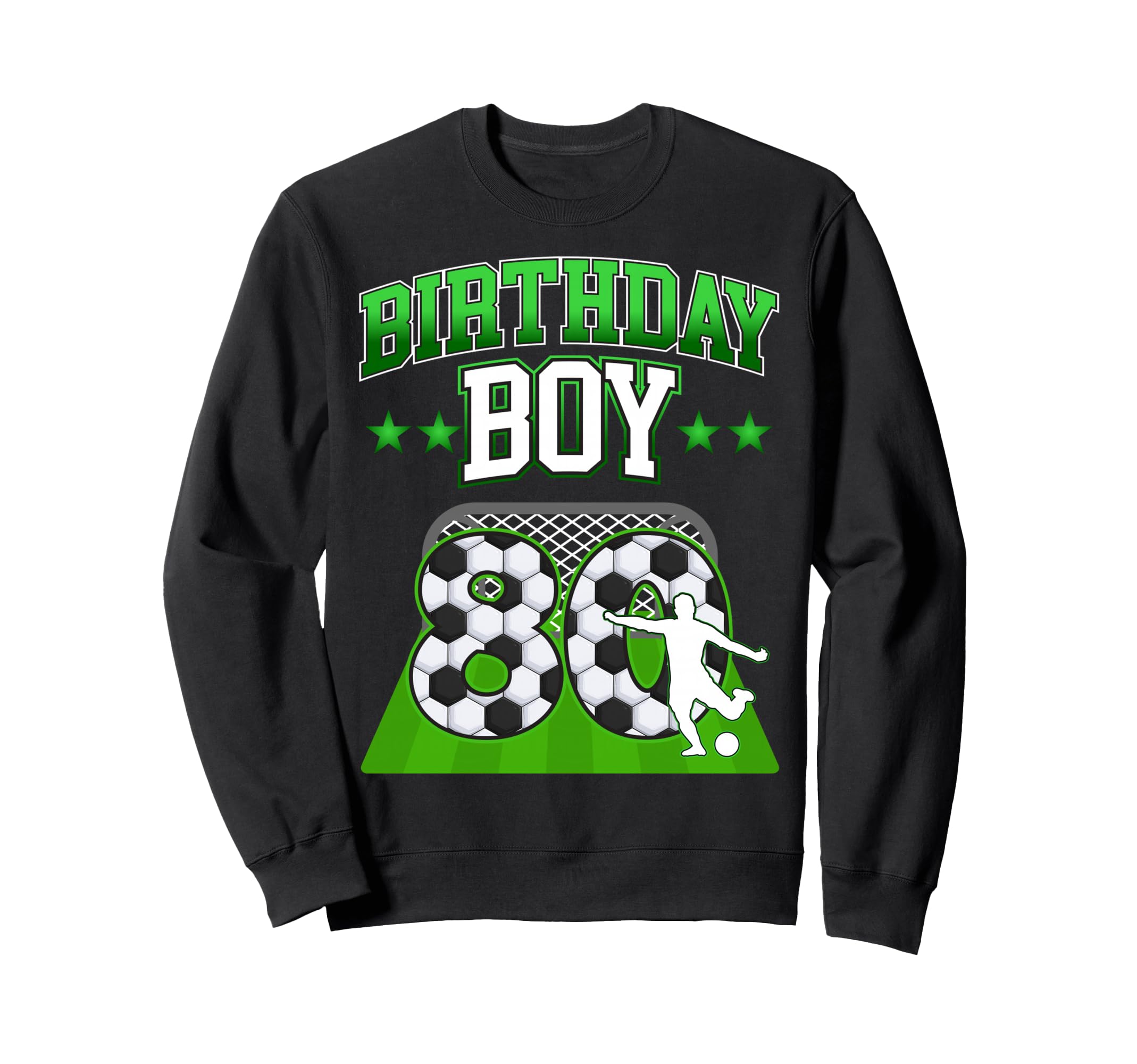 Soccer Themed Birthday Outfit 80 Sweatshirt - Casual Everyday Wear Unisex