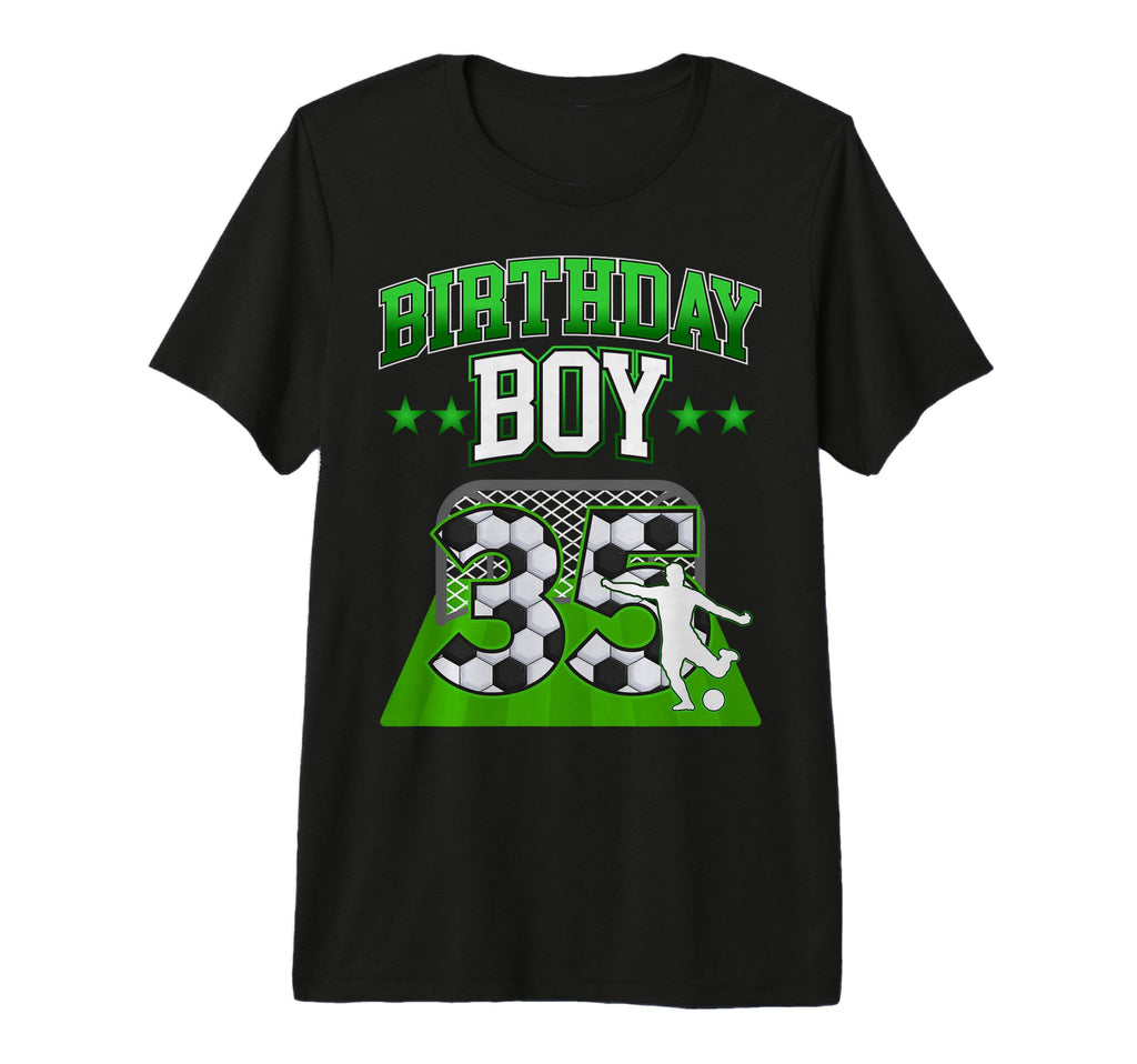 Soccer Themed Birthday Outfit 35 Year T-Shirt - Minimalist Print Men Women