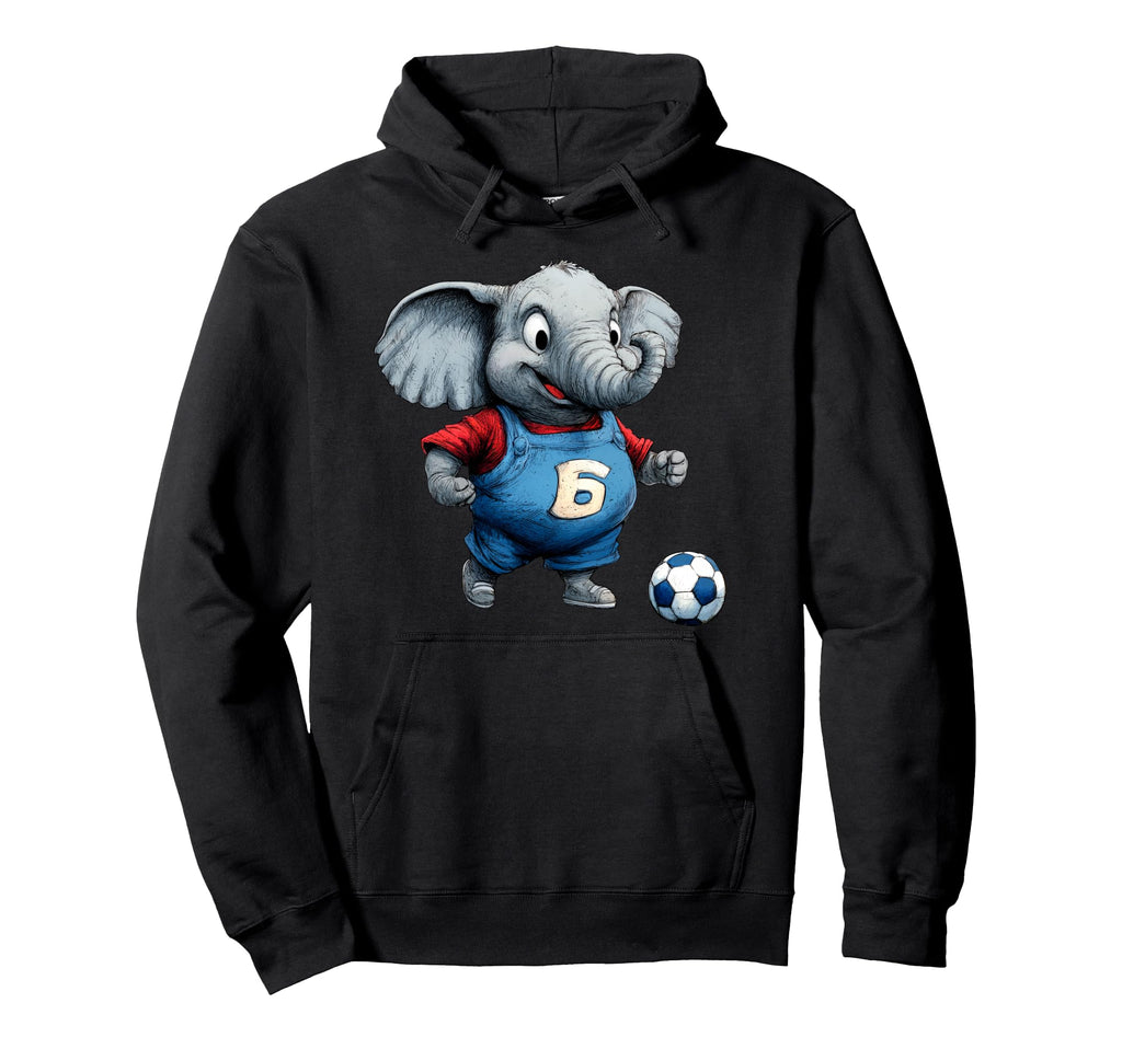 Footballer Elephant Hoodie - Unique Graphic Unisex