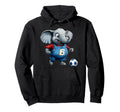 Footballer Elephant Hoodie - Unique Graphic Unisex