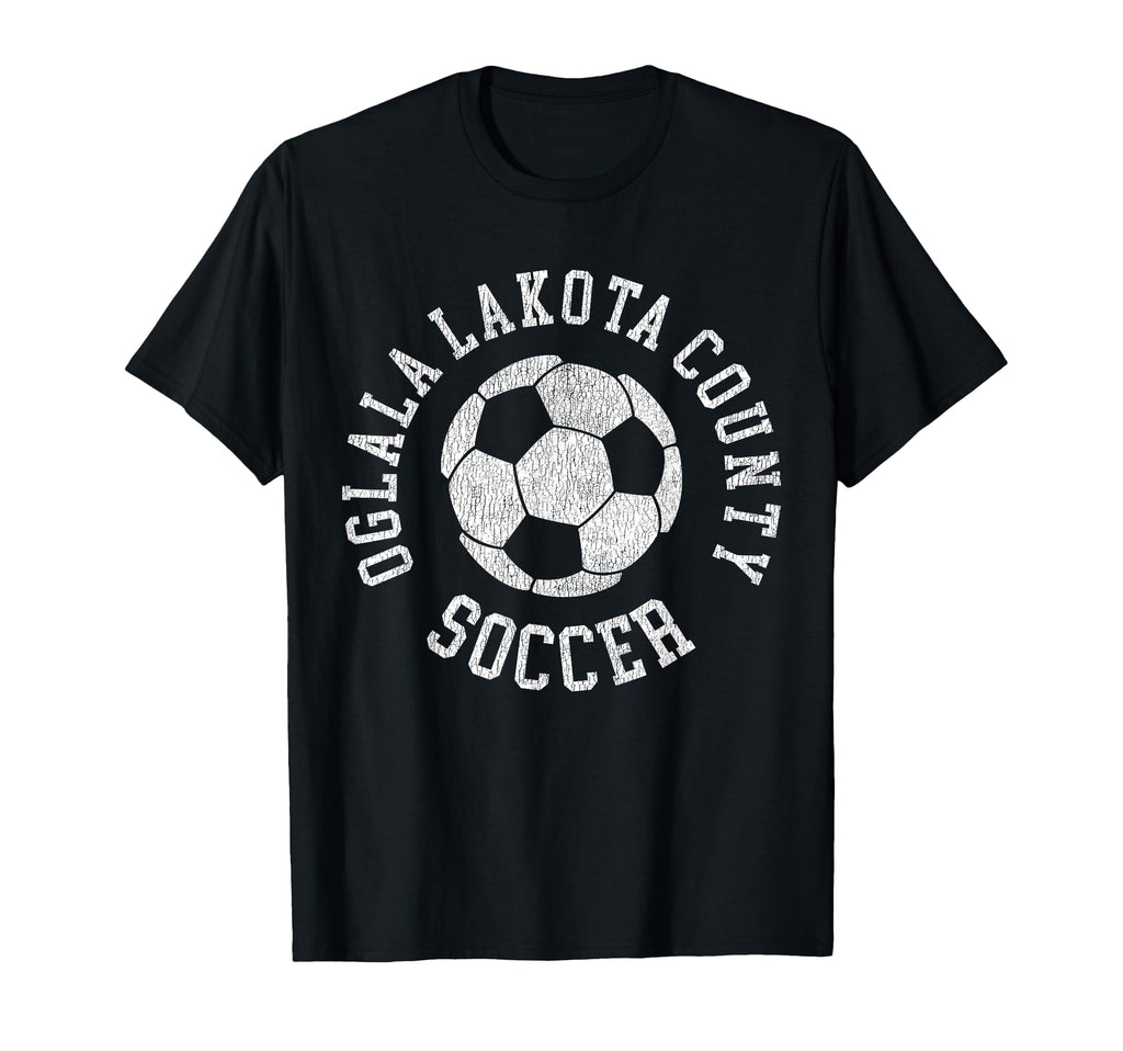 Oglala Lakota County Soccer Distressed T-Shirt - Streetwear Style Unisex