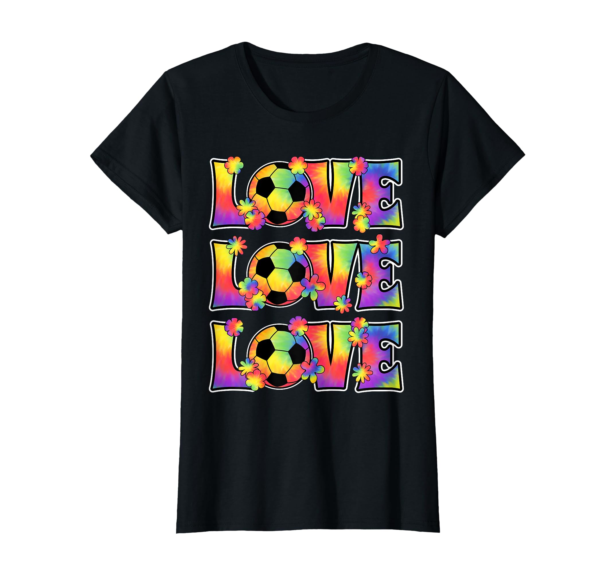 Love Soccer Lover Hippie 60S 70S T-Shirt - Aesthetic Graphic for Adults