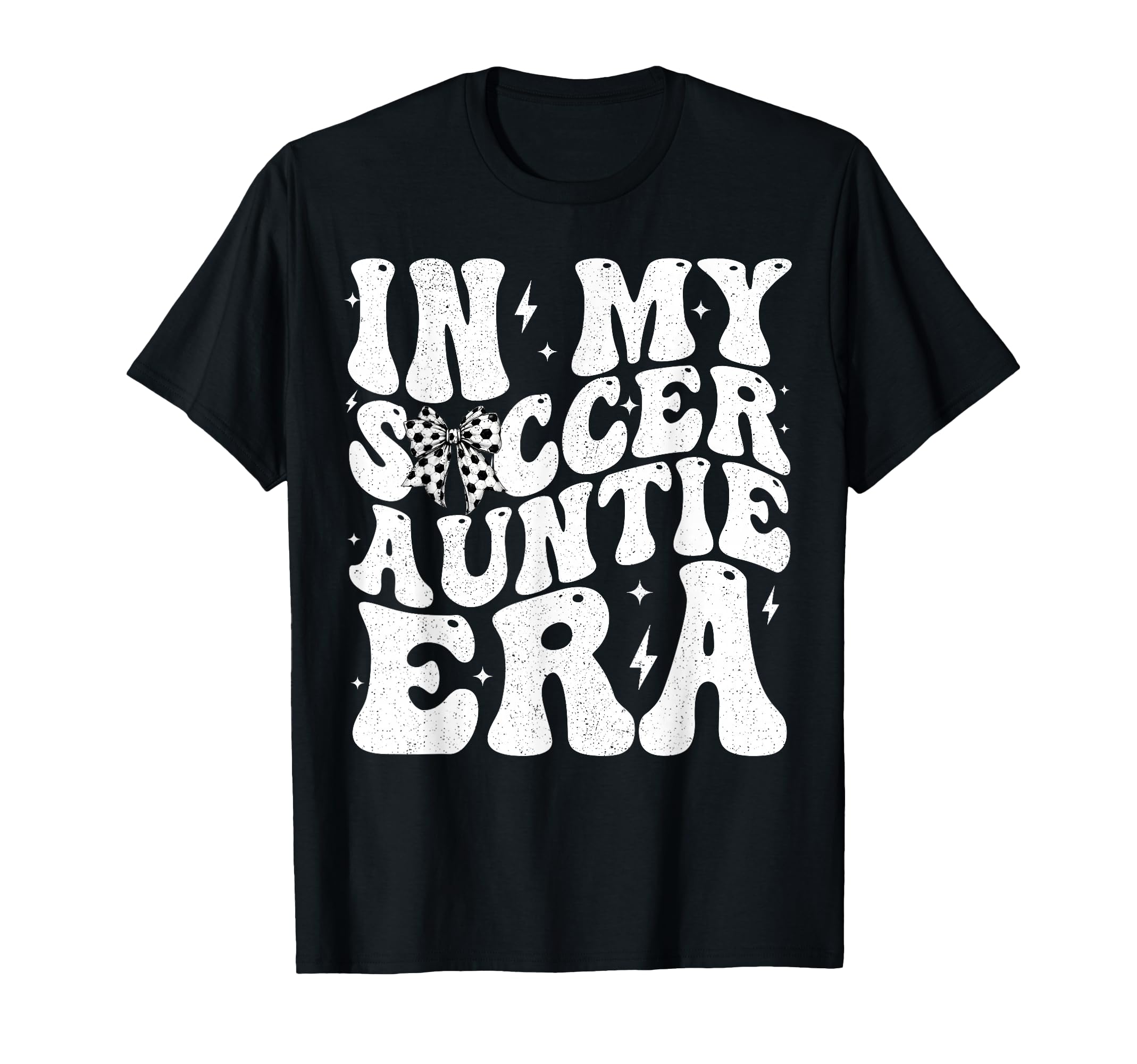 Soccer Auntie Funny Coquette Bow T-Shirt - Casual Everyday Wear Men Women