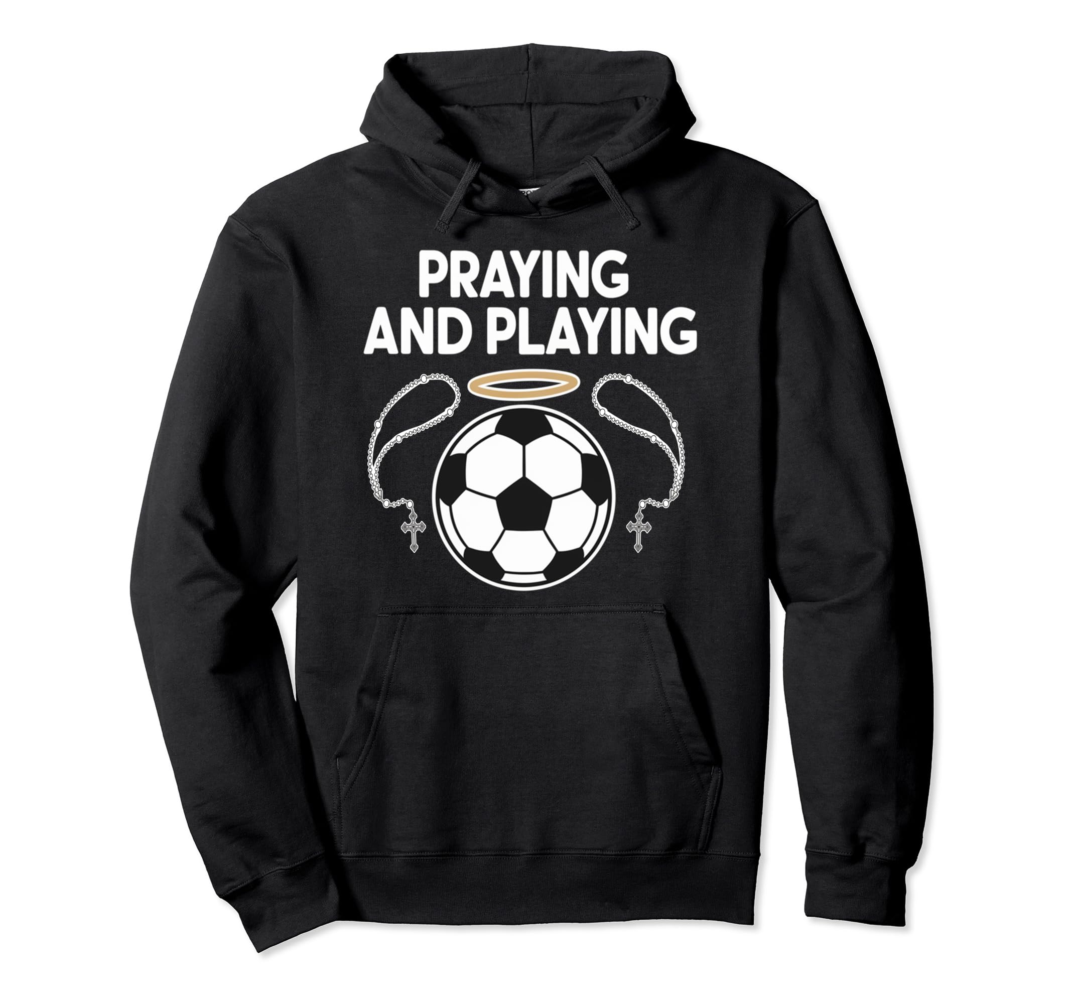 Praying Soccer Player Catholic Religious Hoodie - Custom Art Print Unisex