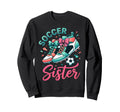Soccer Sister Coquette Bow Shoes Sweatshirt - Graphic Print for Adults