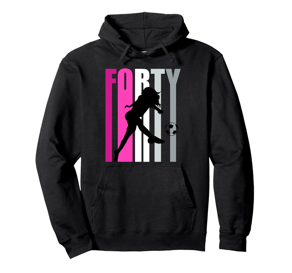 Womens 40Th Soccer Birthday Loves To Hoodie - Minimalist Print Men Women