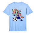 Dabbing Unicorn Soccer Greece Jersey T-Shirt - Custom Art Print Unisex