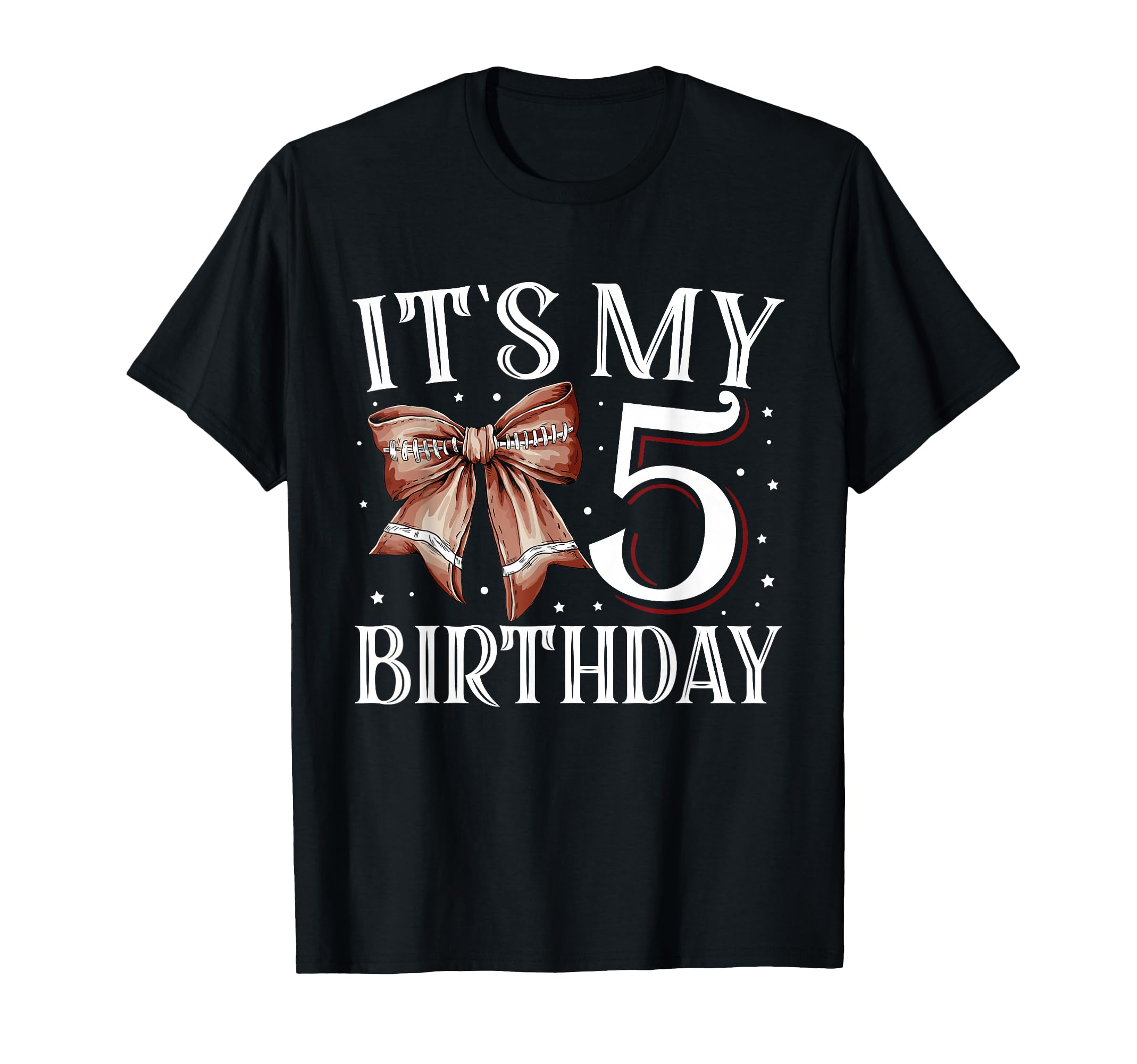 Its My Five 5Th Birthday Football Bday T-Shirt - Unique Graphic for Adults