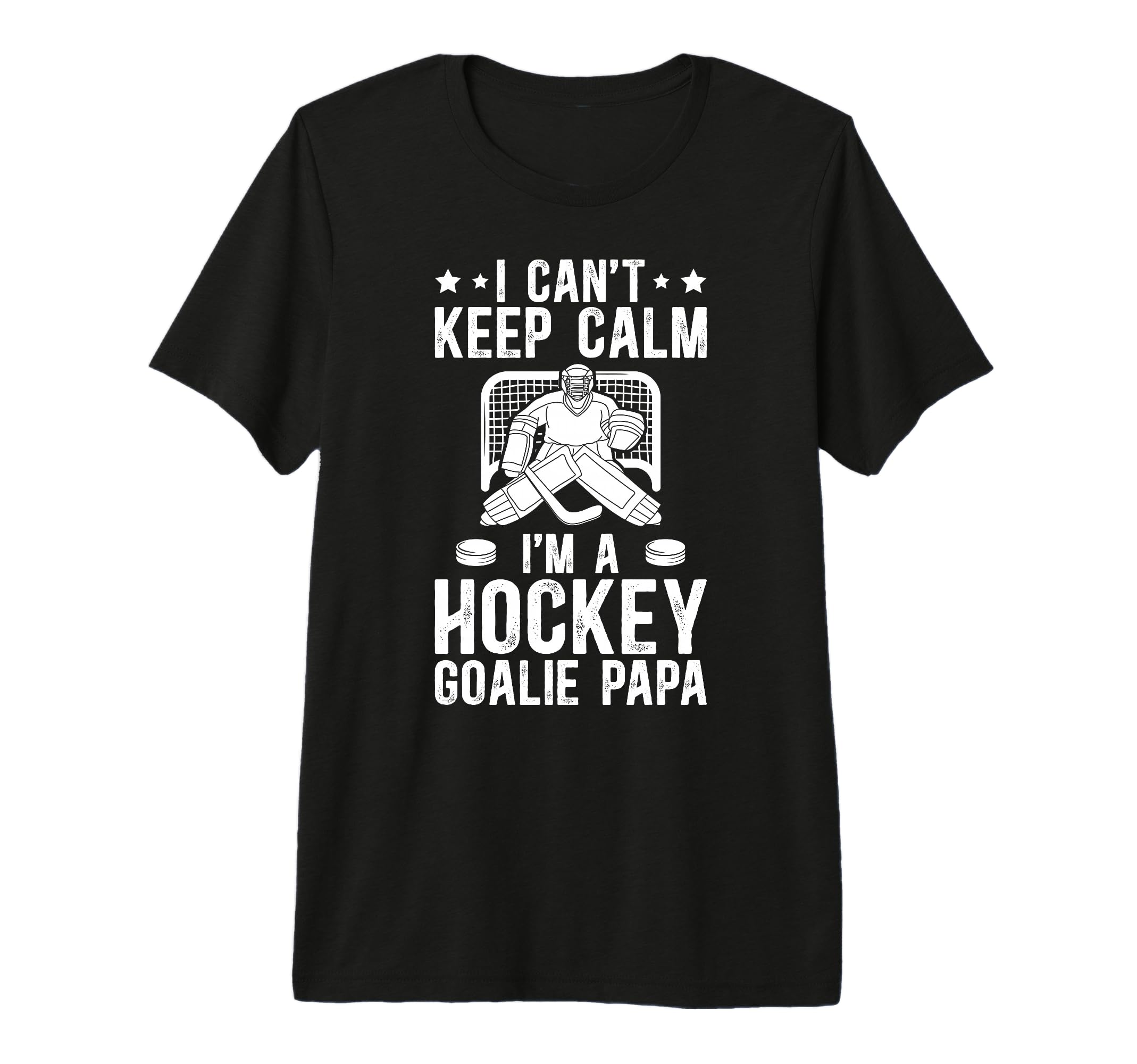 Mens Im Hockey Goalie Papa Ice Hockey T-Shirt - Novelty Apparel for Adults
