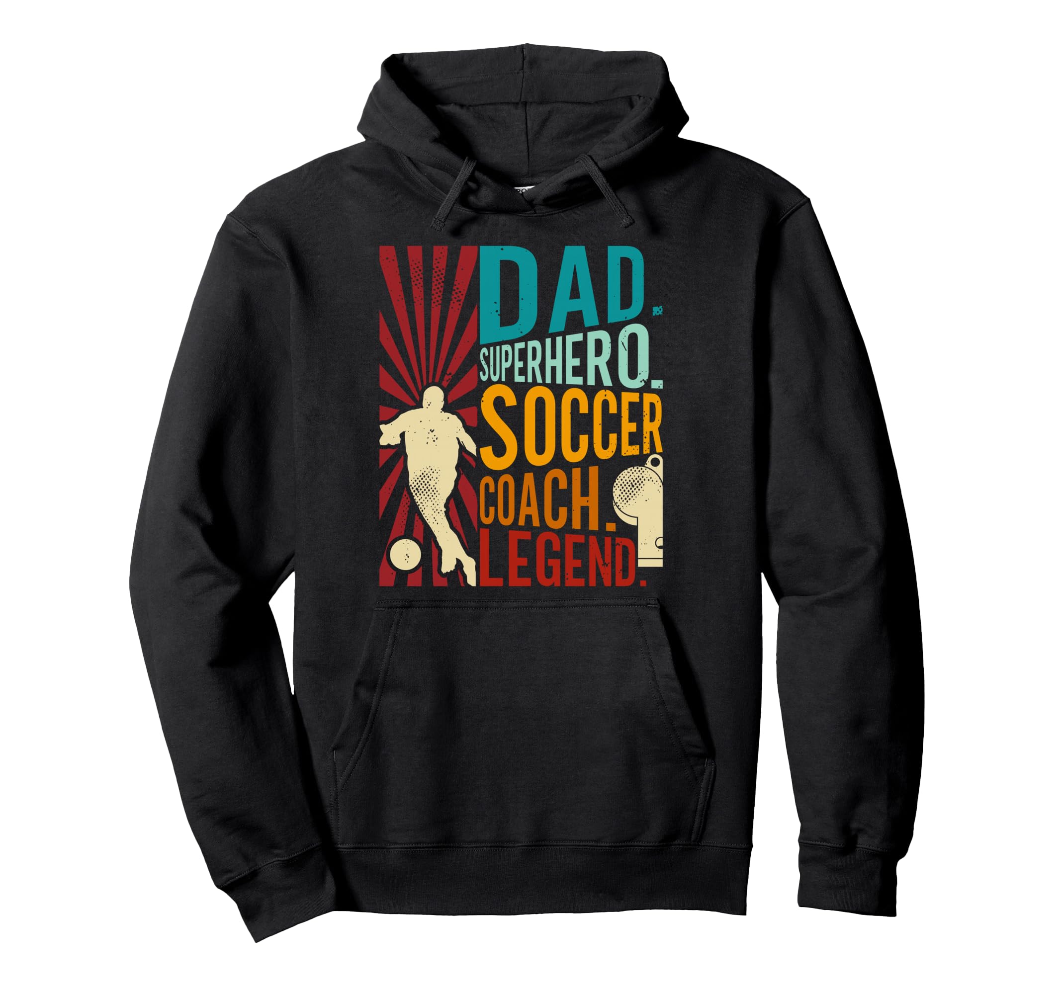 Soccer Coach Dad Superhero Father Legend Hoodie - Aesthetic Graphic Unisex