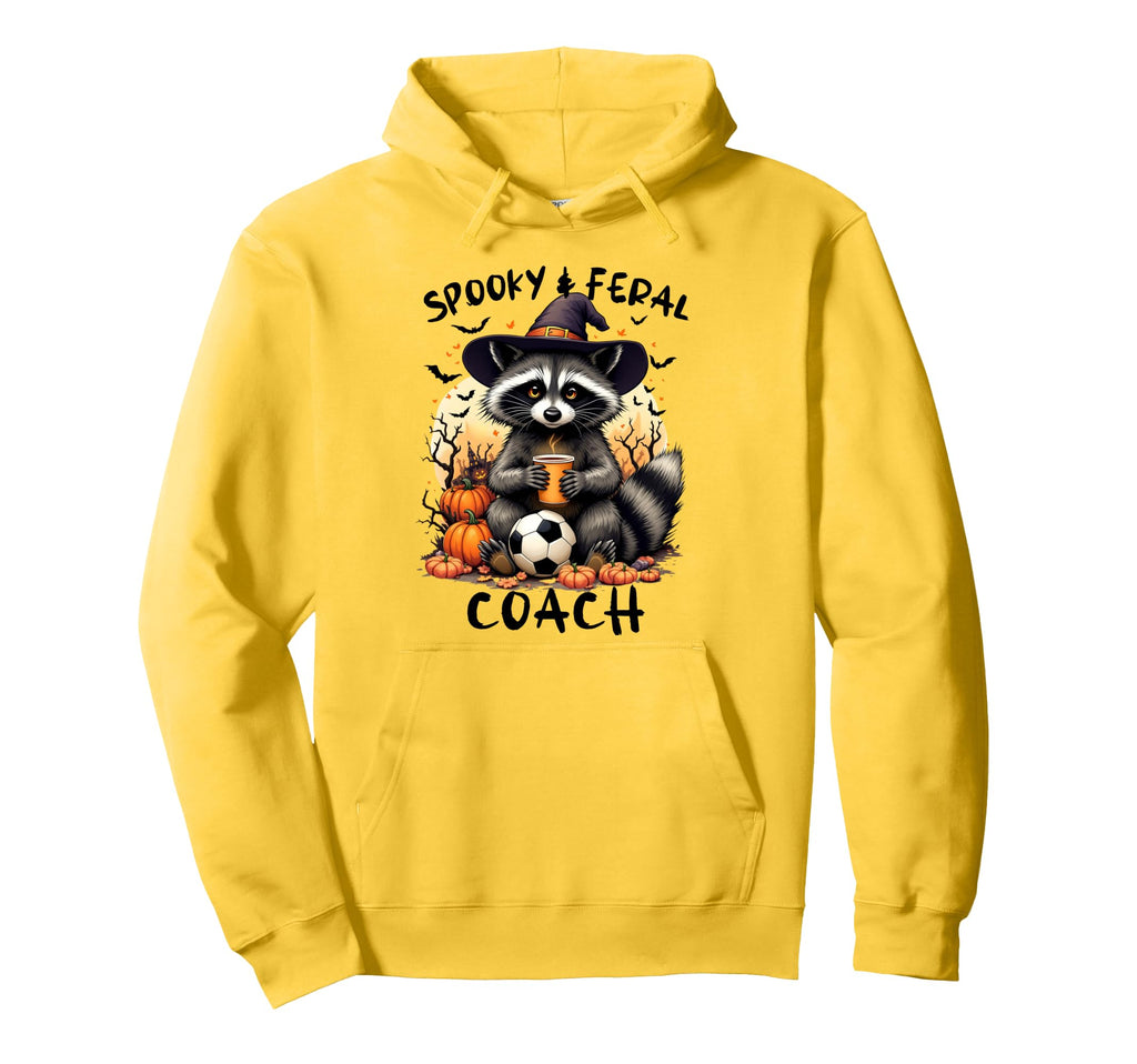 Halloween Soccer Coach Feral Soccer Coach Hoodie - Minimalist Print Unisex