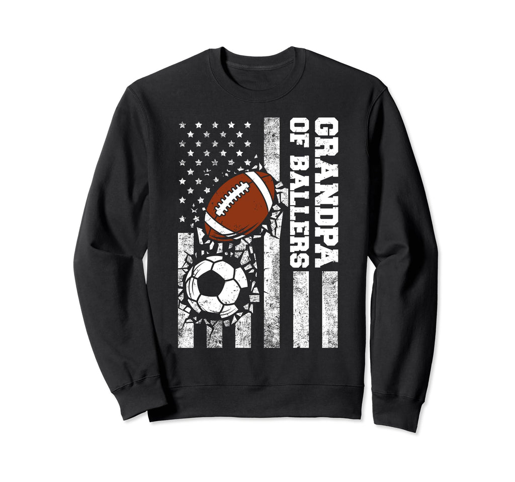 Grandpa Ballers Funny Usa Flag Sweatshirt - Streetwear Style Men Women