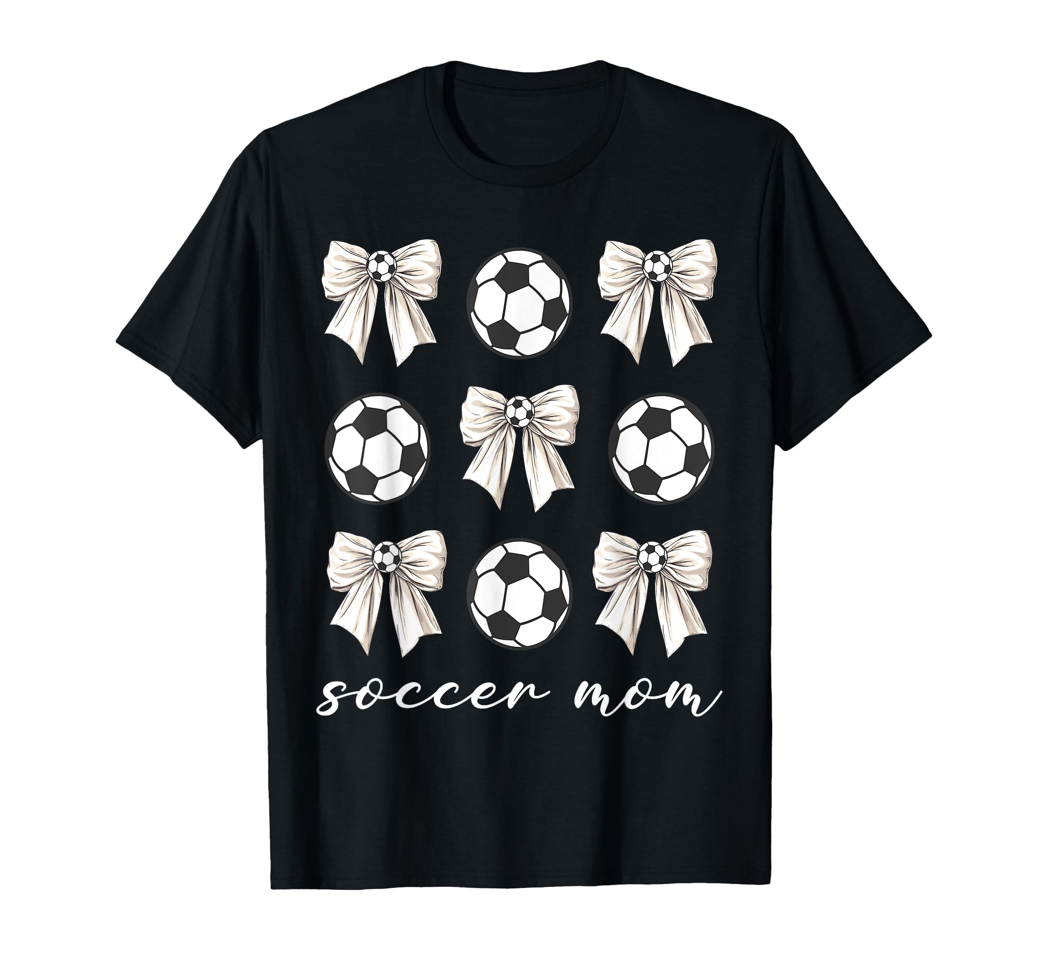 Soccer Mom Coquette Bow Soccer Lovers T-Shirt - Unique Graphic for Adults