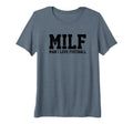 Womens Milf I Love Football Funny T-Shirt - Fun Novelty Design for Adults