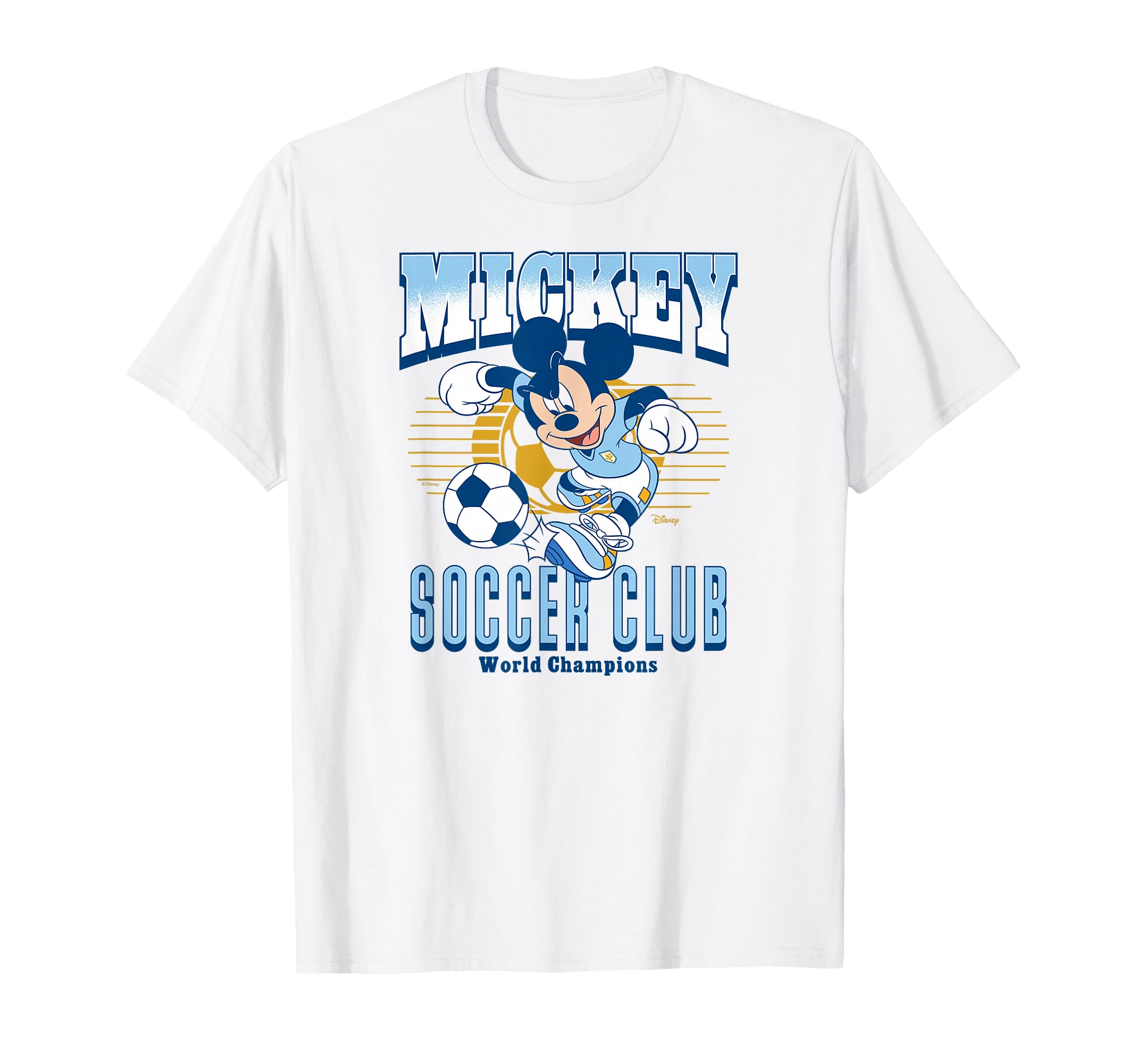 Mickey Mouse Soccer Club World Champions T-Shirt - Graphic Print Men Women