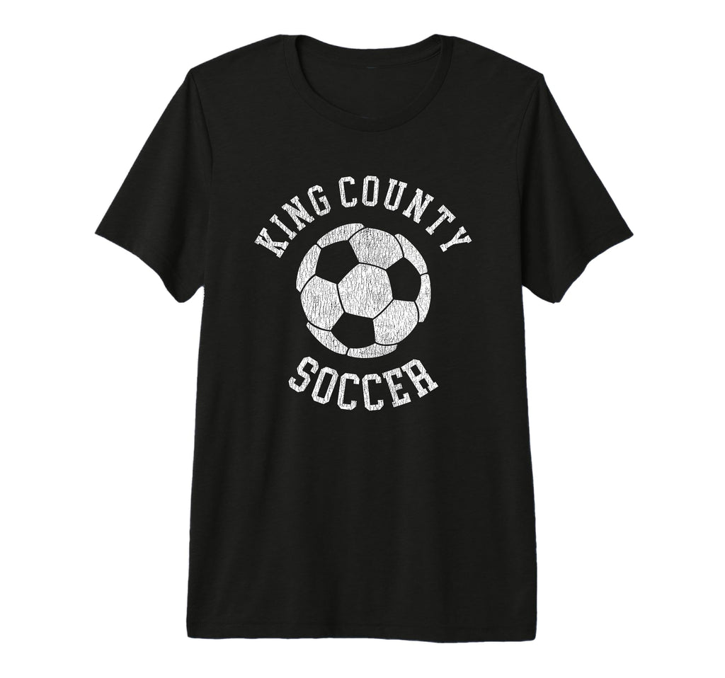 King County Soccer Distressed 90S T-Shirt - Casual Everyday Wear Men Women