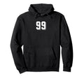 Number 99 80S 90S Soccer Team Jersey Hoodie - Minimalist Print Men Women