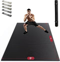 HAPBEAR Extra Large Exercise Mat-7'x5'/6'x8'/6'x9'/6'x10'/6'x12'x8mm(1/3 inch),Non-Slip, Ultra Durable, Thick Workout Mats for Home Gym Flooring Cardio, Yoga Mats for Fitness, High-Density Exercise Mat, Shoes-Friendly
