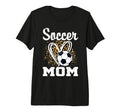 Soccer Mom Leopard Heart Tri Blend T-Shirt - Graphic Print Unisex