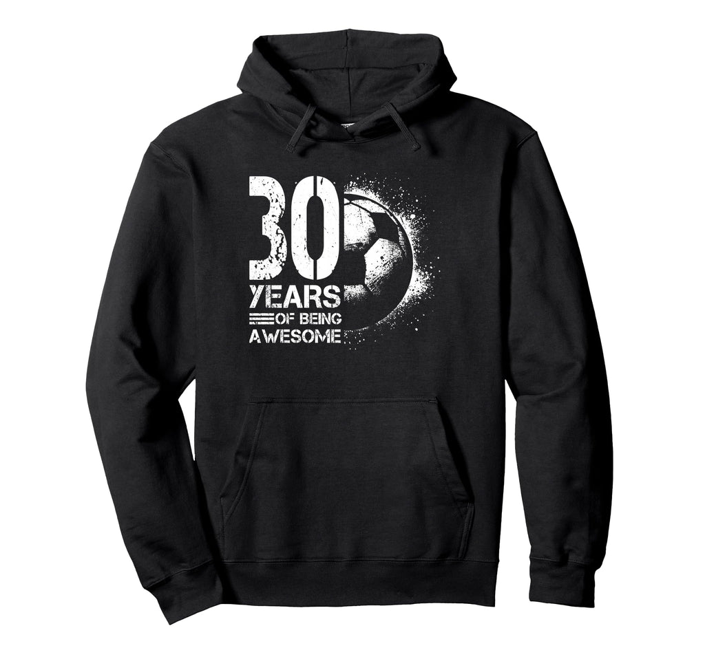 30Th Birthday Soccer Player Football 30 Hoodie - Graphic Print for Adults