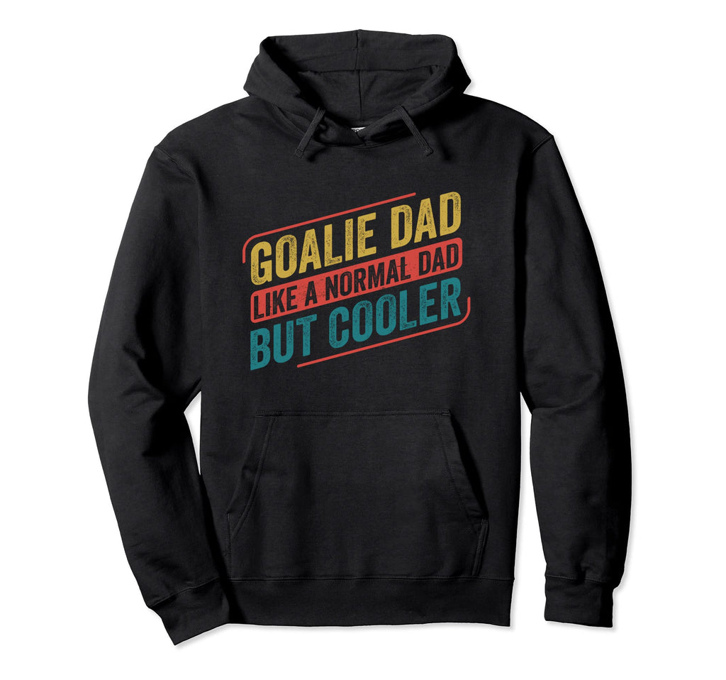 Ice Hockey Goalie Dad Goalkeeper Father Hoodie - Minimalist Print Men Women