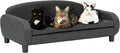 Paws & Purrs Multi-Cat Sofa Bed – 41.5″ Wide Elevated Pet Couch with 3″ Foam Mattress, Removable Machine-Washable Cover – Stylish Indoor Pet Furniture for Two or More Cats and Dogs, Gray