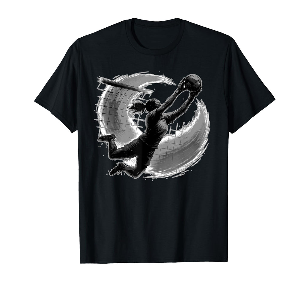 Fearless Female Goalkeeper Soccer Action T-Shirt - Novelty Apparel Unisex