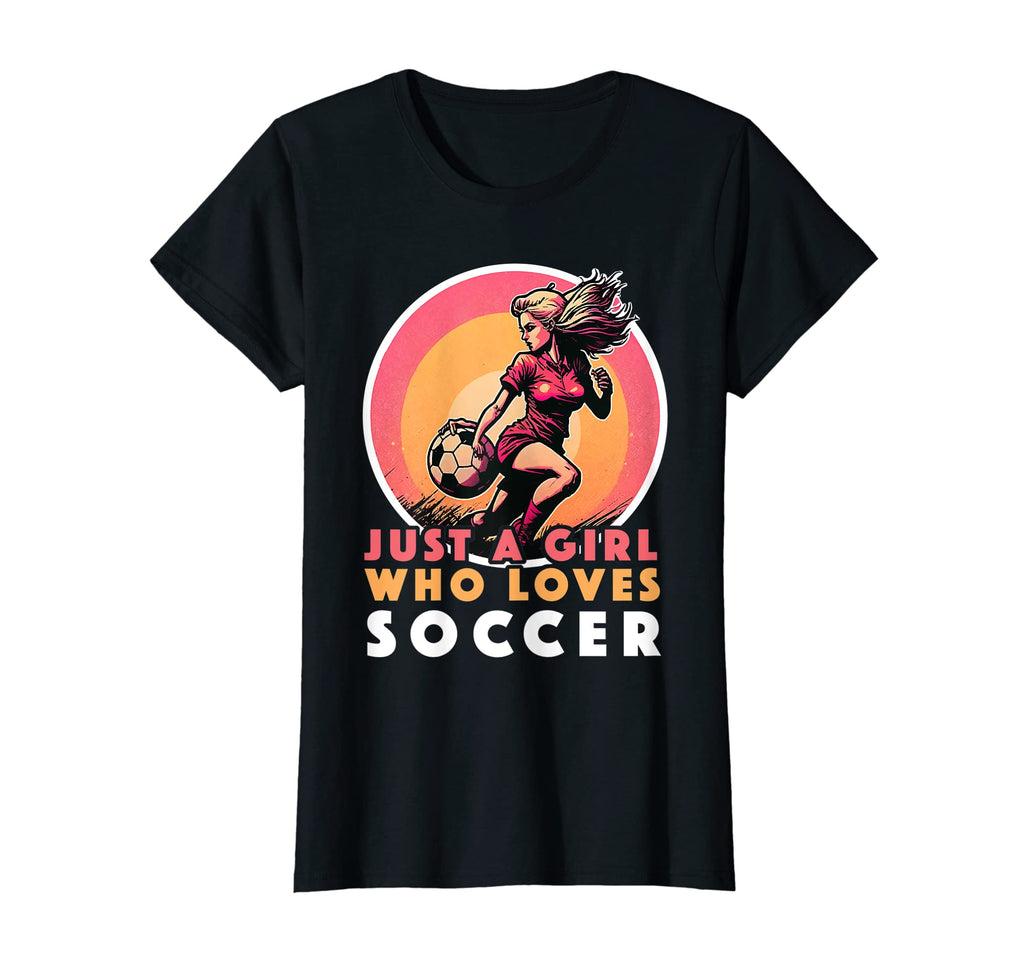Just Who Loves Soccer Soccer Outfit T-Shirt - Minimalist Print for Adults