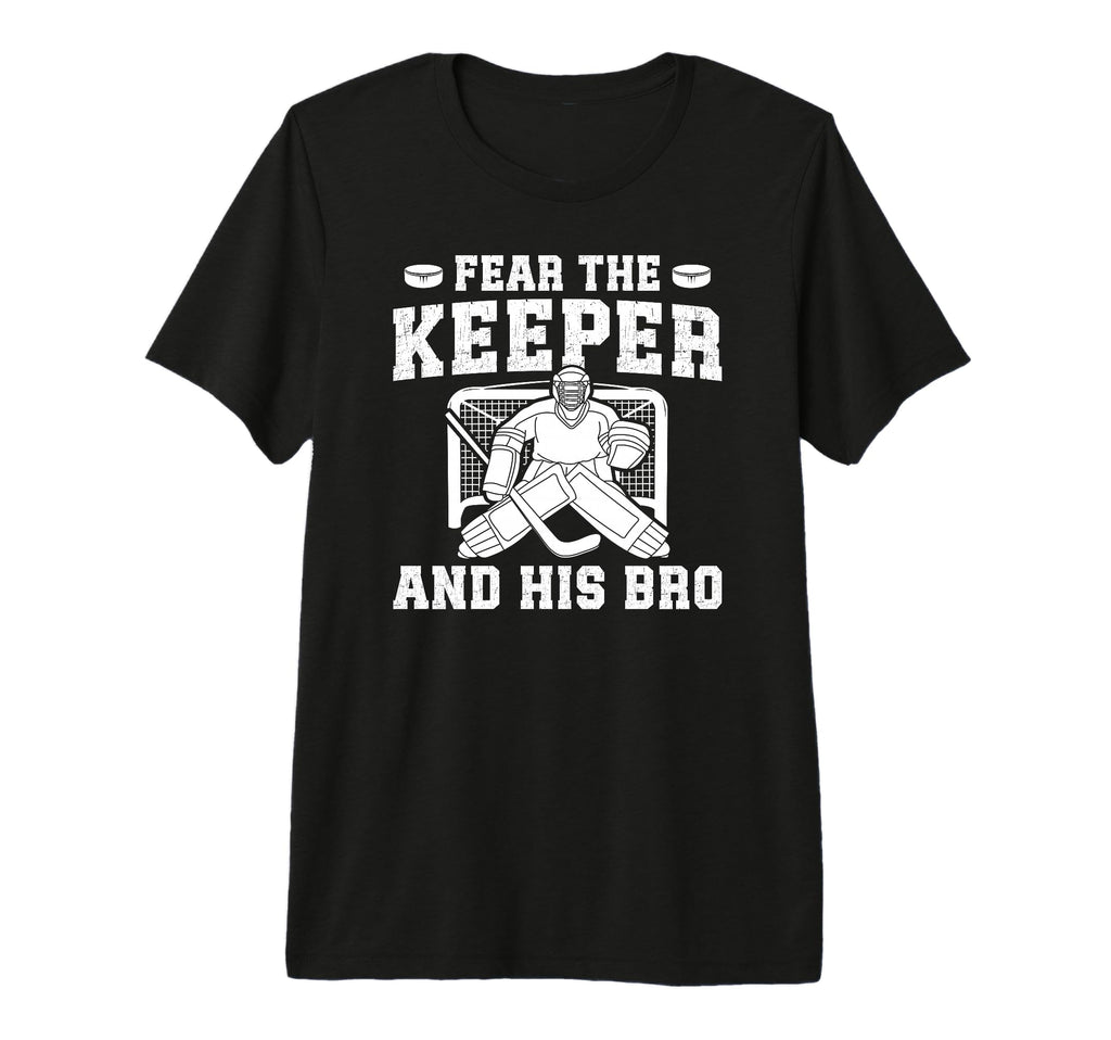 Funny Hockey Keeper Brother T-Shirt - Casual Everyday Wear Men Women