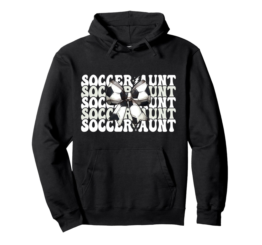 Womens Coquette Bow Ribbon Soccer Player Hoodie - Unique Graphic Men Women